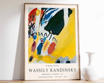 Kandinsky Exhibition Poster, Impression III - Concert, Abstract Kandinsky Print, Kandinsky Art print, Scenery & Nature Art, Famous Art