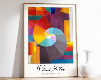 Paul Klee 'The Beginning' Exhibition Art Print, Modernist Abstract