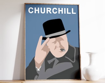 Winston Churchill Kunstdruck, historisches Wanddekor