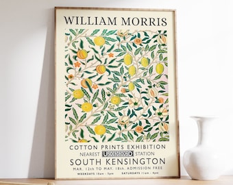 William Morris Print, William Morris Exhibition Print, William Morris Poster, Vintage Wall Art, Textiles Art, Vintage Poster, A1/A2/A3/A4