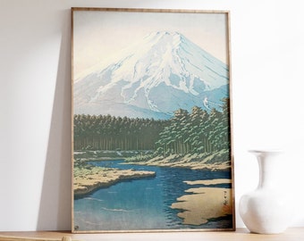 Japanese Poster, Hasui Kawase, Mountain Range, Travel Wall Art Decor, Exhibition Print, Japanese Art, Oriental Art, Gift Idea