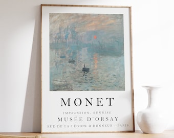 Monet 'Impression Sunrise' Exhibition Poster, Gallery Wall Art