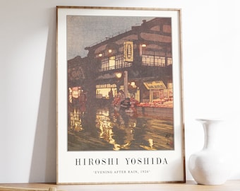 Hiroshi Yoshida Japanese Art Poster, Evening After Rain Print