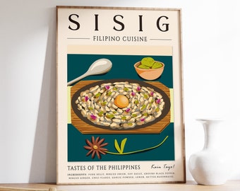 Sisig Filipino Food Poster, Kitchen Decor Print