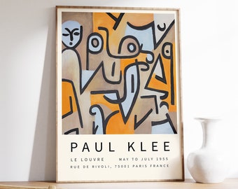 Paul Klee Exhibition Poster, Abstract Art Print, Modernist Decor