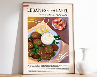 Libanesisk falafelmatposter, arabisk kökskonst