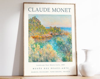 Claude Monet Poster, The Beach and the Falaise, Monet Print, Vintage French Home Decor, Floral Print, Floral Decor, Gift, A1/A2/A3/A4