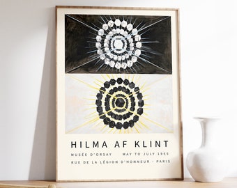 Impression d'art Hilma Af Klint, affiche d'art abstrait, art mural Hilma Af Klint, art moderne surréaliste, motif artistique, idée cadeau, A1/A2/A3/A4