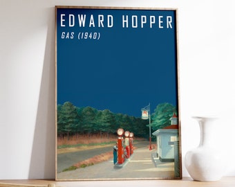 Edward Hopper Gas Station Exhibition Print, Gallery Wall Art