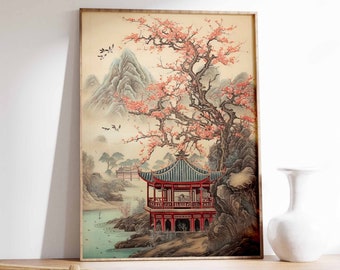 中国美術、シノワズリ、アート、中国絵画、中国人、額入りアート、日本