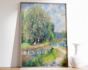 Renoir Exhibition Art Print, Landscape Scenery, Floral Decor (A1/A2/A3/A4)