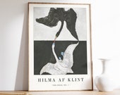 ヒルマ・アフ・クリント アートプリント、白鳥No1、抽象アート