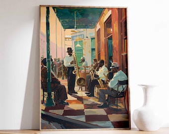 Impresión de música jazz, póster de jazz, impresión de música retro, regalo para músico, arte negro, regalo para amantes de la música, regalo para músico, impresión de jazz