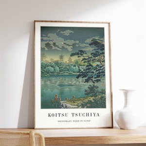 Japanese Poster, Japanese Wall Print, Koitsu Tsuchiya, Shinobazu Pond, Asian Decor, Oriental Wall Art Decor, Scenery, Nature, A1/A2/A3/A4