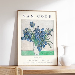 Póster de la exposición de Van Gogh, lirios, impresión artística de Van Gogh, arte floral para pared, arte floral para jardín, regalo, regalo floral, póster de flores, tamaño A1/A2/A3/A4