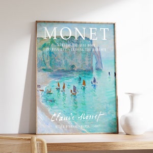 Monet Exhibition Poster, Fishing Boats Leaving the Harbour, Gallery Quality Art, Floral Wall Print