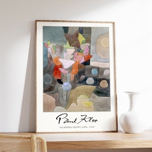 Paul Klee Exhibition Poster, Gladioli Quiet Life, Paul Klee Art Print, Surrealist Art, Abstract Art, Modernism, Cubism, Gift, A1/A2/A3/A4
