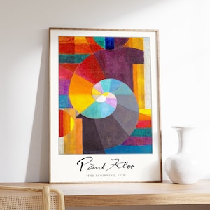 Póster de la exposición de Paul Klee, El comienzo, Impresión artística de Paul Klee, Arte surrealista, Modernismo, Cubismo, Impresión abstracta, Idea de regalo, A1/A2/A3/A4