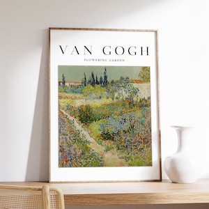 Van Gogh Exhibition Poster, Flowering Garden, Van Gogh Art Print, Wall Art Decor, Floral Garden Art, Gift Idea, A1/A2/A3/A4