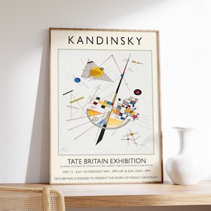 Wassily Kandinsky Exhibition Poster, Kandinsky Print, Delicate Tension, Abstract Wall Art Decor, Bauhaus Art, Gift Idea, A1/A2/A3/A4