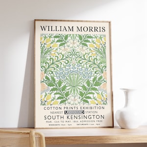 William Morris Print, William Morris Exhibition Print, William Morris Poster, Vintage Wall Art, Morris Flower Pattern, Floral Art Nouveau