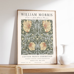 William Morris Print, William Morris Exhibition Poster, William Morris Wall Art, Vintage Wall Art, Textile Art, Floral Decor, A1/A2/A3/A4