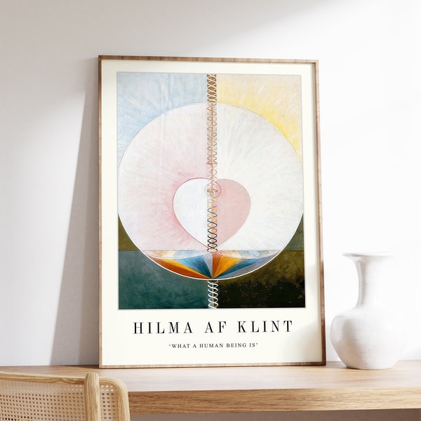 Hilma af Klint Exhibition Poster, What A Human Being Is, Hilma af Klint Art Print, Abstract Art, Bauhaus Print, Swedish Decor, Graphical Art