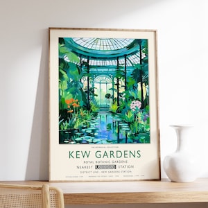 Stampa Kew Gardens, stampa Londra, stampa Giardini Botanici, poster William Morris, arte murale vintage, arte floreale, poster vintage, A1/A2/A3/A4
