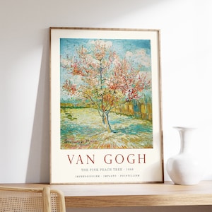 Van Gogh Art Print, The Pink Peach Tree, Van Gogh Poster, Famous Paintings Art, Scenery and Nature Print, Van Gogh Decor, A1/A2/A3/A4
