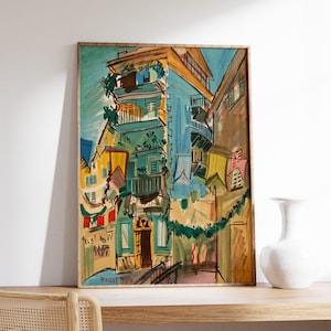 Poster Raoul Dufy, Mai a Nice, impression fauviste, art expressionniste, décoration tendance, art mural floral, paysage et nature, A1/A2/A2/A3