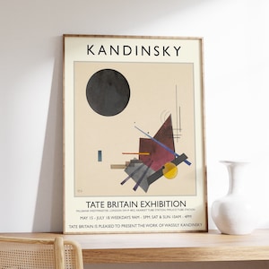 Wassily Kandinsky Exhibition Poster, Black Relationship, Gallery Quality Print, Kandinsky Art Print, Abstract Wall Art Decor, Bauhaus Poster