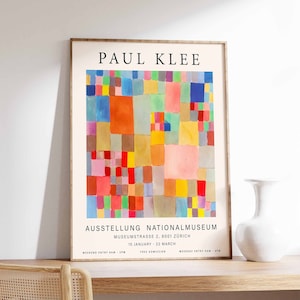Paul Klee Exhibition Poster, Flora on Sand, Paul Klee Art Print, Abstract Wall Art, Modernist Print, Cubism, Gift Idea, A1/A2/A3/A4
