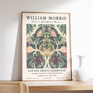 William Morris Print, William Morris Exhibition Poster, William Morris Wall Art, Vintage Wall Art, Textile Art, Floral Decor, A1/A2/A3/A4