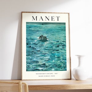 Edouard Manet Poster, Rocheforts Escape, Edouard Manet Art Print, Impressionist Art, Water Art, Sea Poster, Art Gift, A1/A2/A3/A4