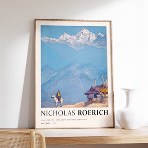 Vintage Russian Art Poster, Nicholas Roerich, Fine Art, Spiritual Art, Buddhism, Hinduism, Wall Art Decor, Floral Art, Gift, A1/A2/A3/A4