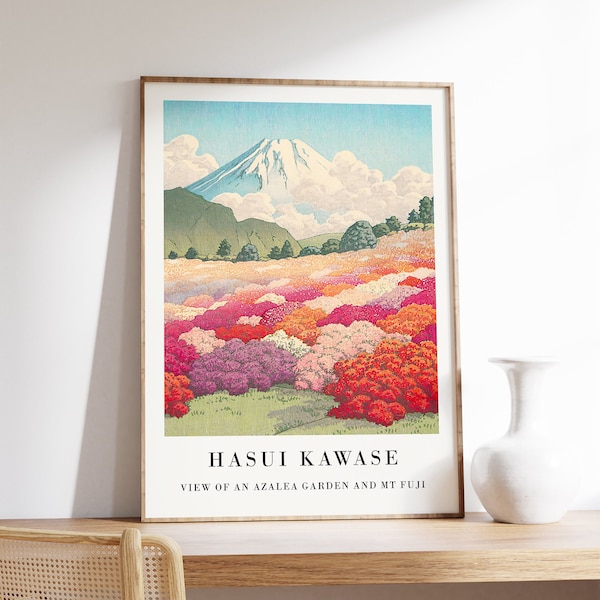 Japanese Exhibition Poster, Hasui Kawase Art Print, Floral Japanese Wall Art Decor, Traditional Japanese Art, Asian Decor, A1/A2/A3/A4