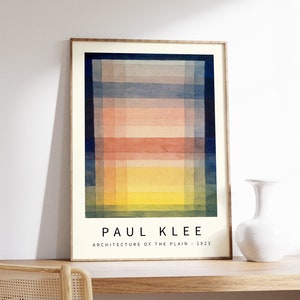 Paul Klee Exhibition Poster, Architecture of the Plain, Paul Klee Art Print, Pattern Art, Abstract Decor, Graphical Print, Gift, A1/A2/A3/A4