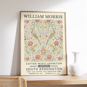 William Morris Poster, William Morris Exhibition Print, William Morris Print, Vintage Wall Art, Floral Print, Vintage Poster, A1/A2/A3/A4