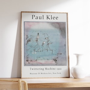 Paul Klee Exhibition Poster, Twittering Machine, Paul Klee Art Print, Wall Art Decor, Abstract Art, Gift Idea, A1/A2/A3/A4