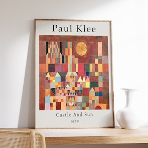 Paul Klee Exhibition Poster, Castle And Sun, Paul Klee Print, Wall Art Decor, Abstract Decor, Gift Idea, Anstract Art, A1/A2/A3/A4