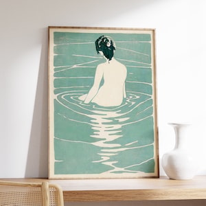 Vintage Japanese Poster with Female Illustration Art Print, Japanese Decor, Japanese Art Print, Ukiyo-e, Asian Art, Asian Gift, A1/A2/A3/A4