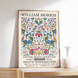William Morris Print, William Morris Exhibition Print, William Morris Poster, Vintage Wall Art, Morris Flower Pattern, Floral Art Nouveau