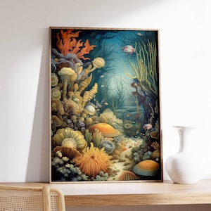 Adolphe Millot Marine Life Print, Ernst Haeckel Ocean Art, Vintage Sea Life Print, Tropical Fish Poster, Vintage Sealife Poster, Gift