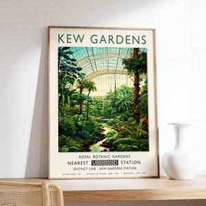 Kew Gardens Poster, London Print, Henri Rousseau Wall Art, Botanical Gardens Print, William Morris Decor, Vintage Wall Art, Floral Art