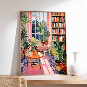 Vintage Buchladen Poster, Buchladen Druck, Buchliebhaber Geschenk, Lesegeschenk, Antike Wandkunst, Retro Buchliebhaber Kunst, Bibliothekskunst, Geschenkidee