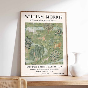 William Morris Print, William Morris Exhibition Poster, Vintage Floral Decor, Botanical Art, Vintage Wall Decor, Vintage Poster, A1/A2/A3/A4