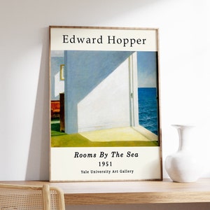 Edward Hopper Exhibition Poster, Rooms By The Sea, Gallery Quality Print, Scenery Wall Art, Wall Art Decor, Art Gift, A1/A2/A3/A4