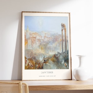 William Turner Exhibition Art Print, J. M. W. Turner Poster, Modern Rome, Classical Painting Art, Office Print, Office Decor, A1/A2/A3/A4