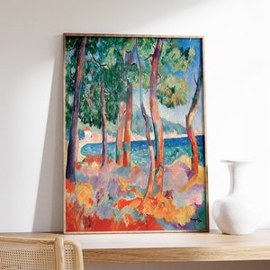 Henri Manguin Poster, Der Kiefernwald in Cavaliere, Fauvistischer Druck, Expressionistische Kunst, Modische Dekoration, Blumenwandkunst, Landschaft und Natur