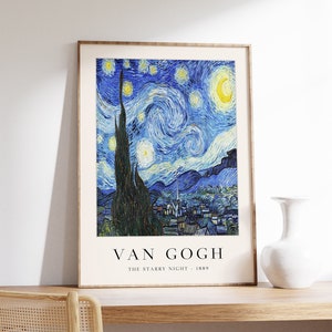 Stampa artistica di Van Gogh, La notte stellata, Poster di Van Gogh, Dipinti famosi, Stampe di paesaggi e natura, Decorazioni di Van Gogh, A1/A2/A3/A4